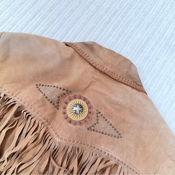 Vintage Scully Tan Suede Fringe Jacket for Men - Picture 10 of 10